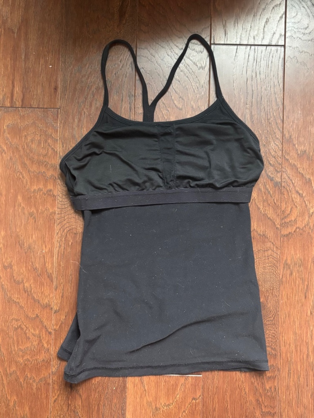 Lululemon Power Y Tank No Pads 4 black yoga climb run lift Pilates pickleball - Picture 5 of 11